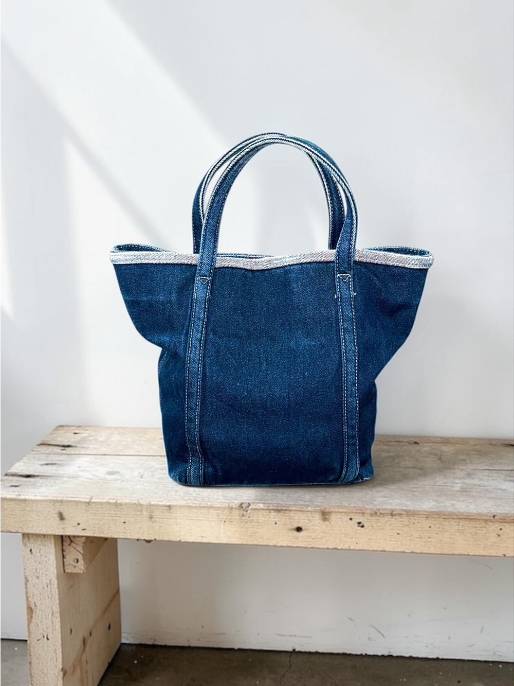 Vintage Brooks Brothers Dark Blue Denim Tote